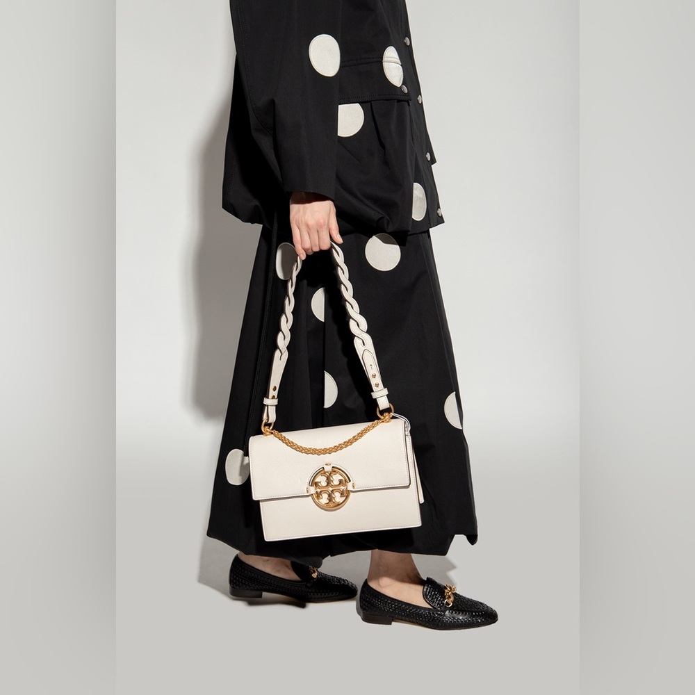 Tory Burch Miller Braided Strap Convertible Shoulder Bag - Ivory - Picture 4 of 10